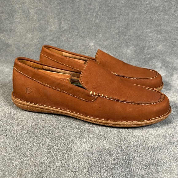 Born Other - Born Leather Loafers Tan Brown Slip On Casual Shoes BM0004116 Mens 10.5 NEW